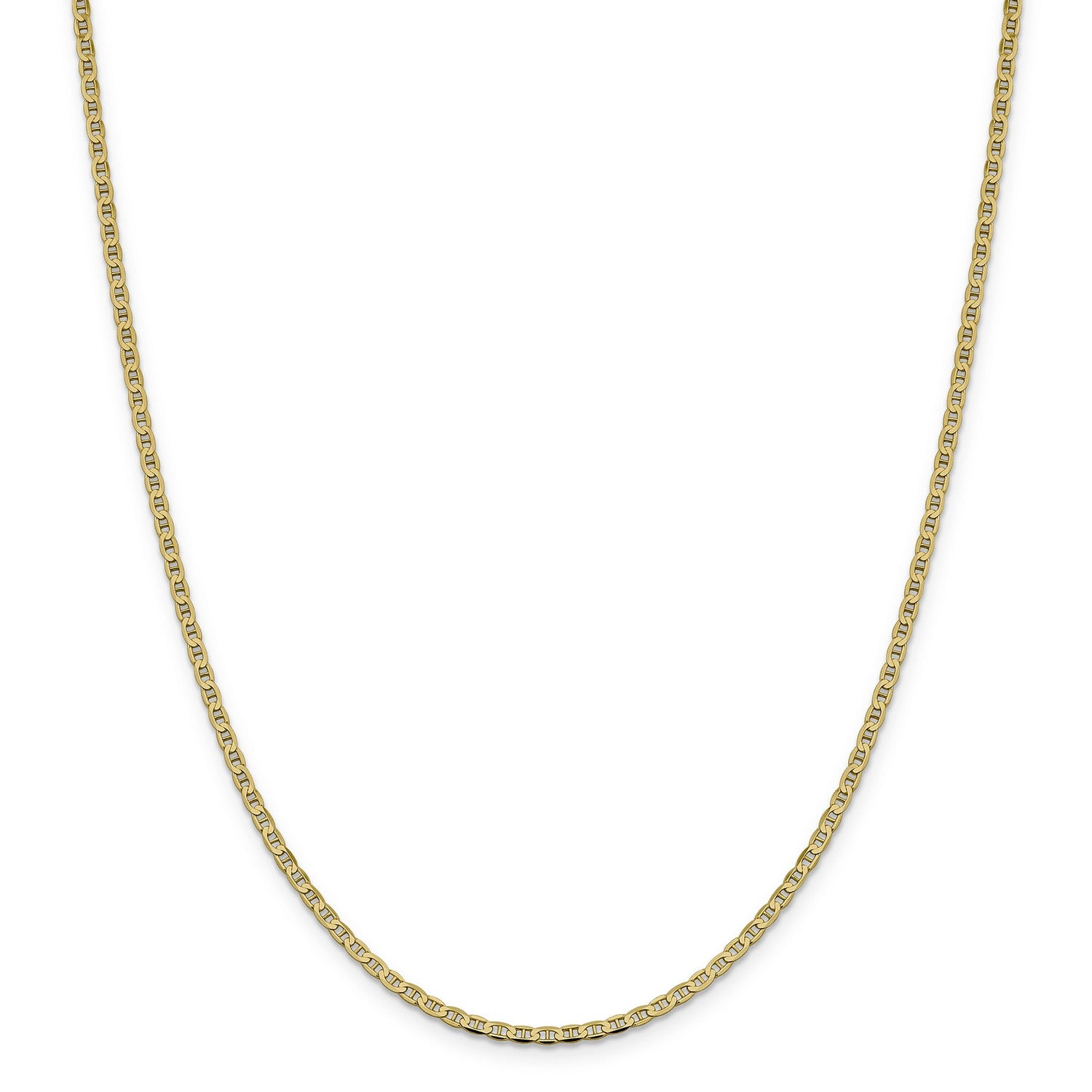 14k Yellow Gold Anchor Chain Necklace G334