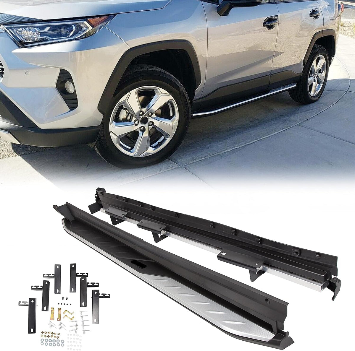 Aluminium Running Boards Side Step Protector Bar (2 Pieces) L273671