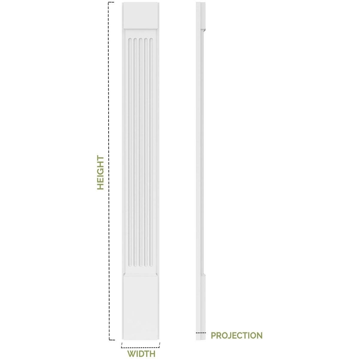 Raised Panel PVC Pilaster with Capital and Base (Pair) Y2312