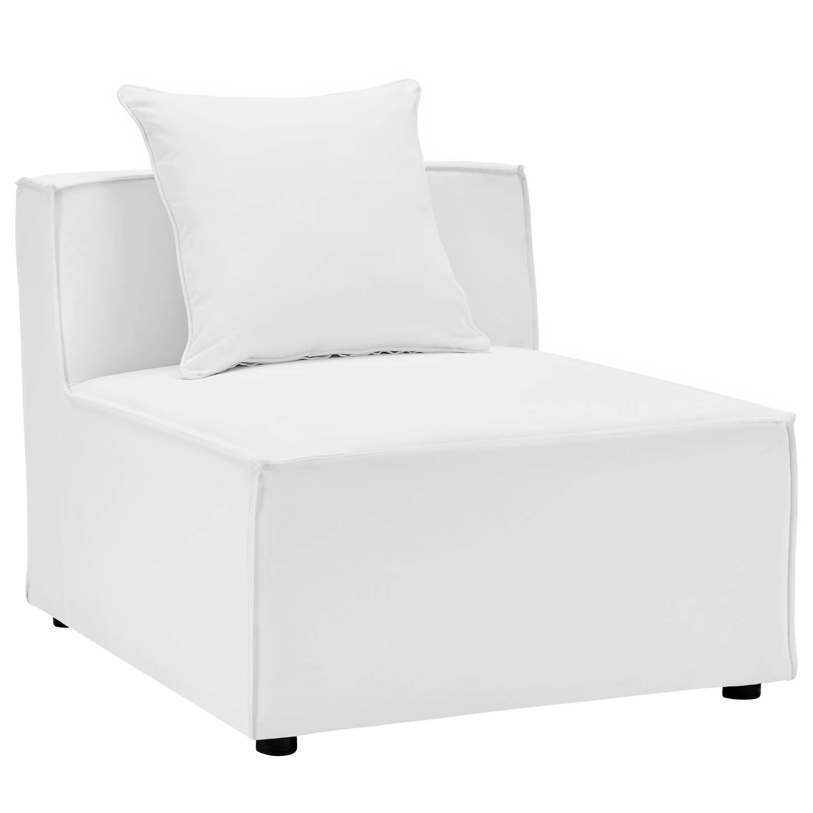 7-Piece White Upholstered Sectional Sofa G959