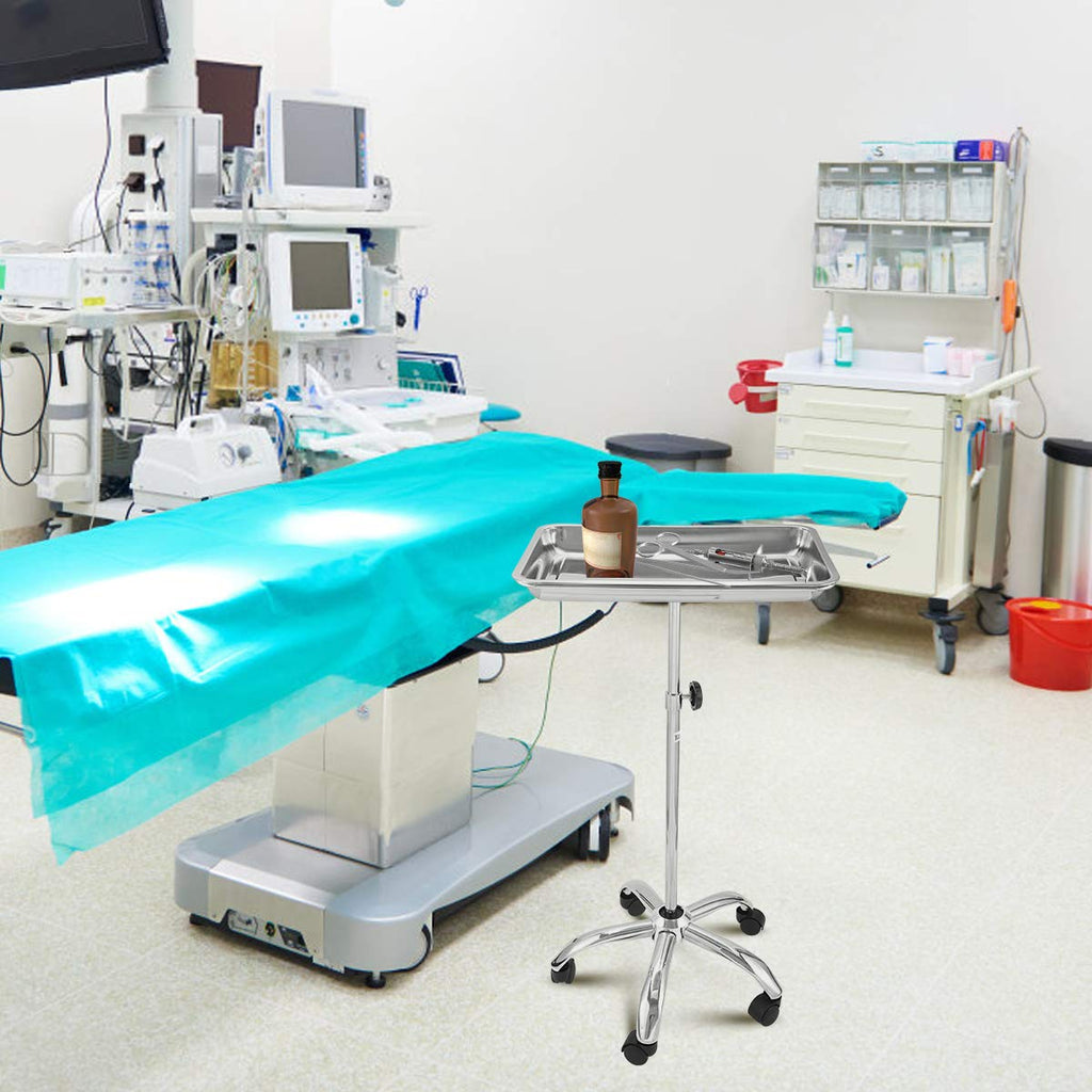 Mayo Instrument Stand with Mobile 5 Caster Base, Lift Out Work Tray, Pack of 2 G906
