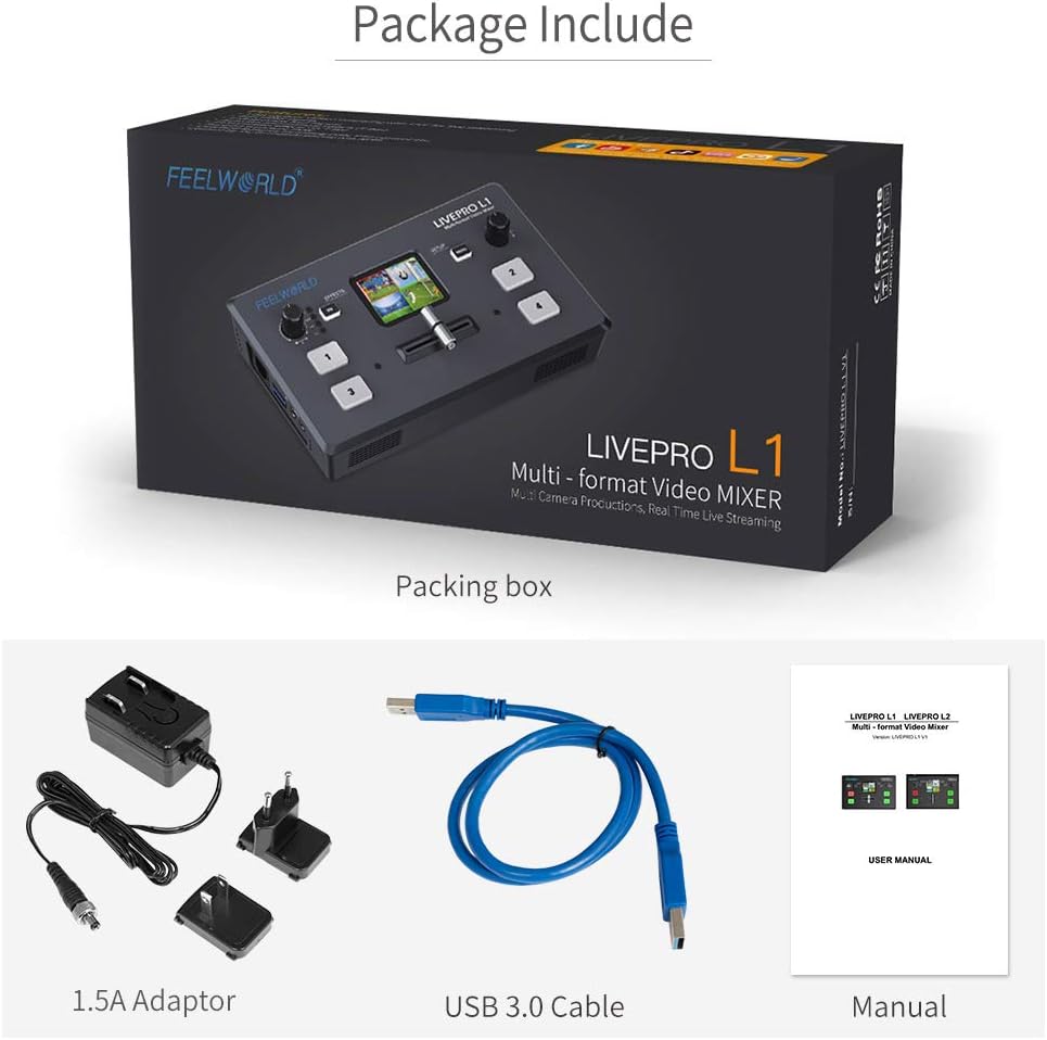 Multi Camera Video Mixer Switcher with 4 x HDMI Inputs B14710