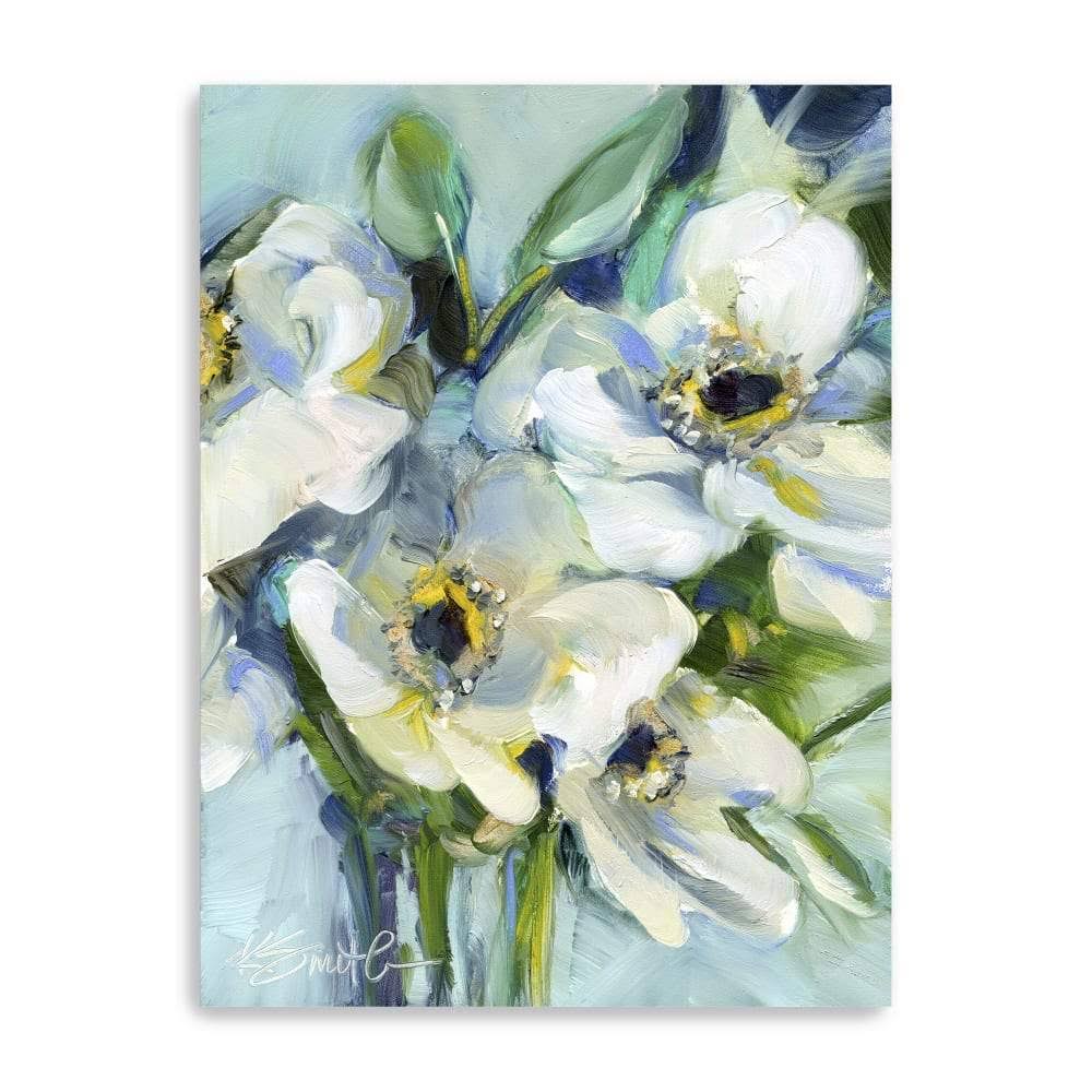 White Floral Still Life Canvas Giclee L2362