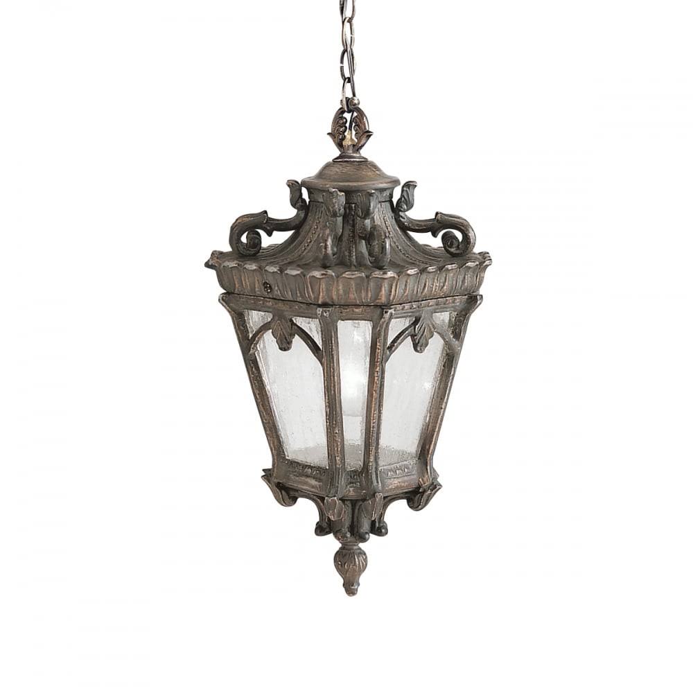Rustic Bronze Porch Suspended Lantern Hanging Lights J94360