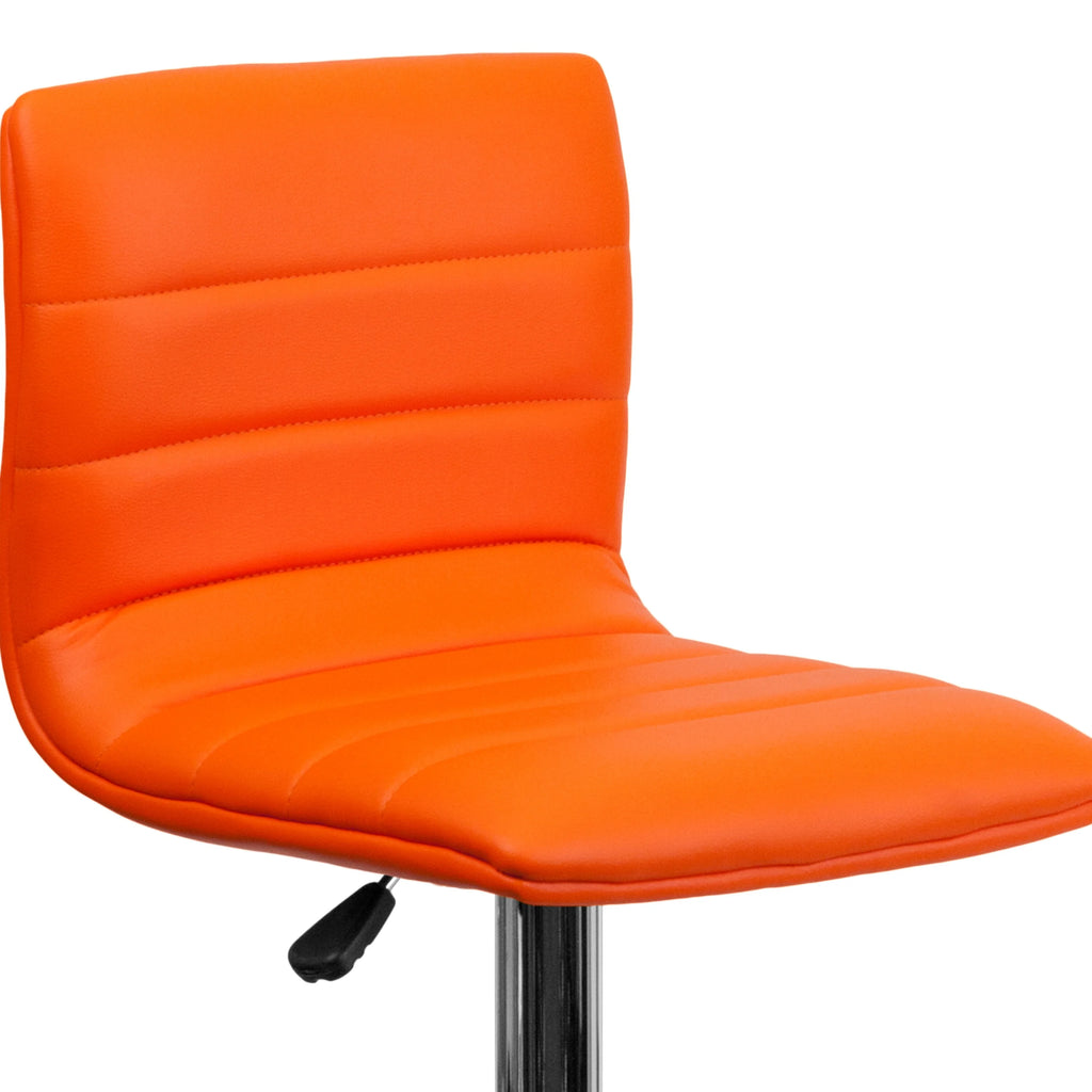 Orange Adjustable Height Barstool B9824
