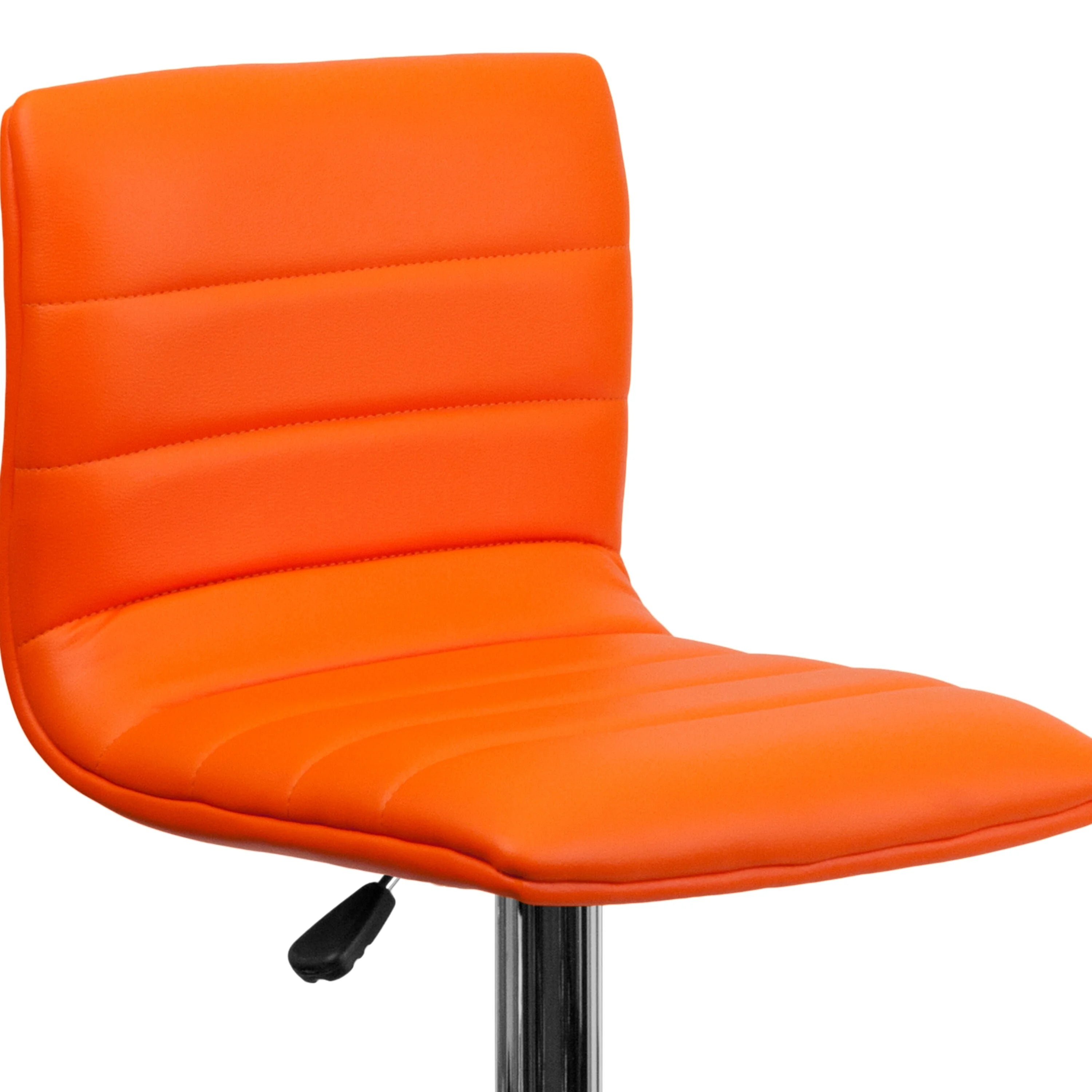 Orange Adjustable Height Barstool B9824
