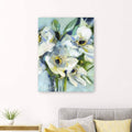 White Floral Still Life Canvas Giclee L2362