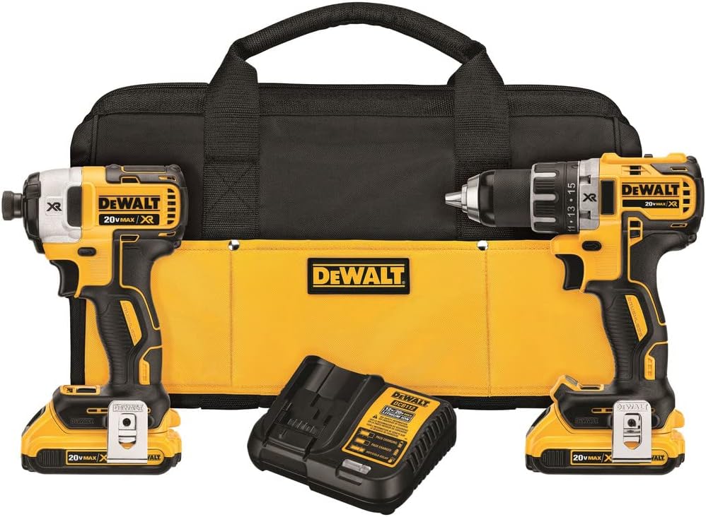 Cordless Drill Combo Kit, 2-Tool, Yellow/Black K570