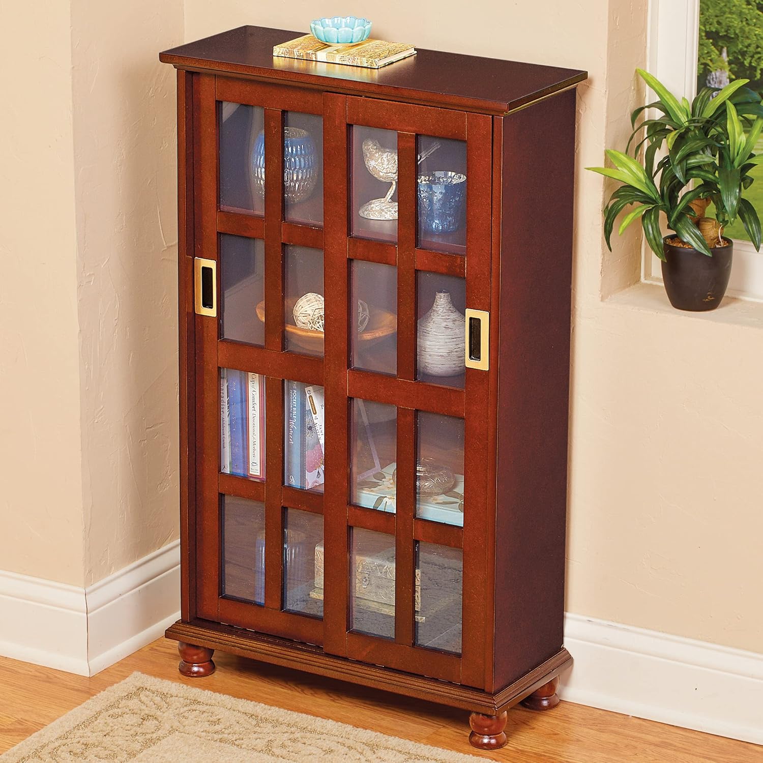 Wood Sliding Door Media Display Cabinet Z7262