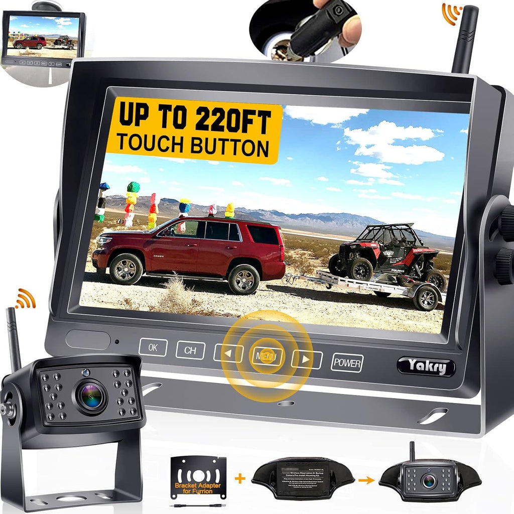 HD 1080P 7'' Monitor Bluetooth Backup Camera Kit J27785