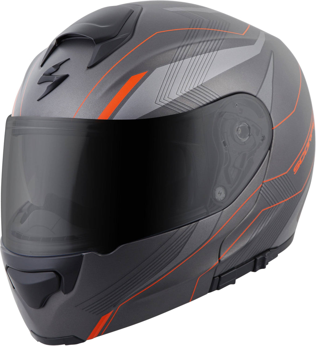 Modular Helmet Grey Orange Size Medium X5555