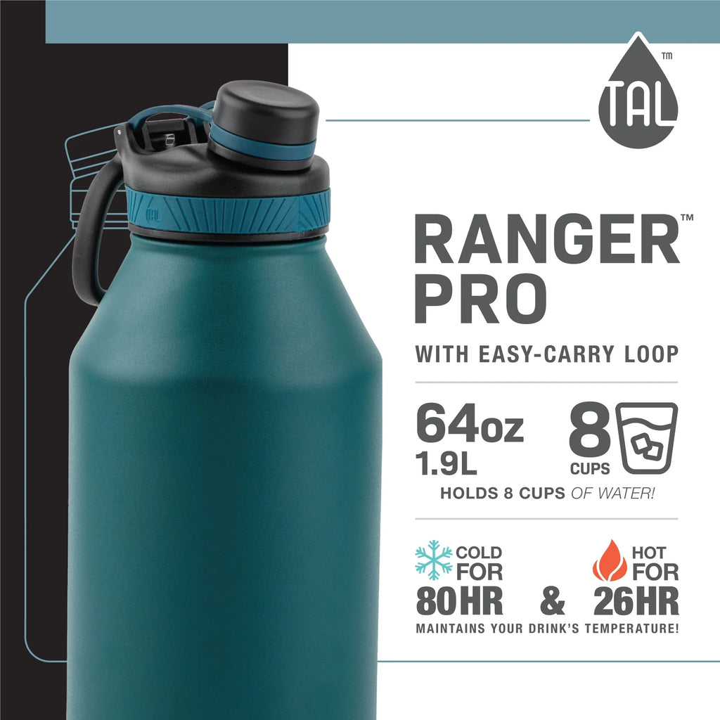 Navy Stainless Steel Water Bottle 64 fluid ounces S576