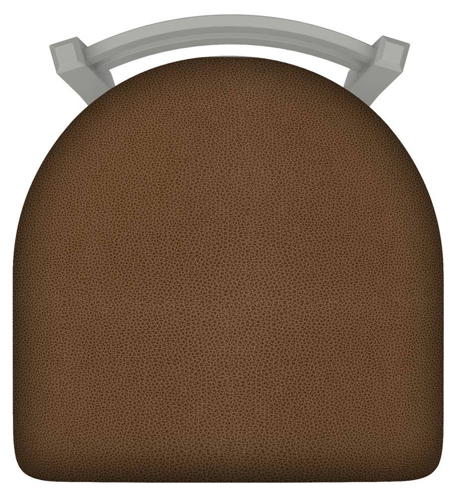 25x22 Low Back Swivel Counter Stool with Anodized Nickel and Rein Thatch Seat J828750