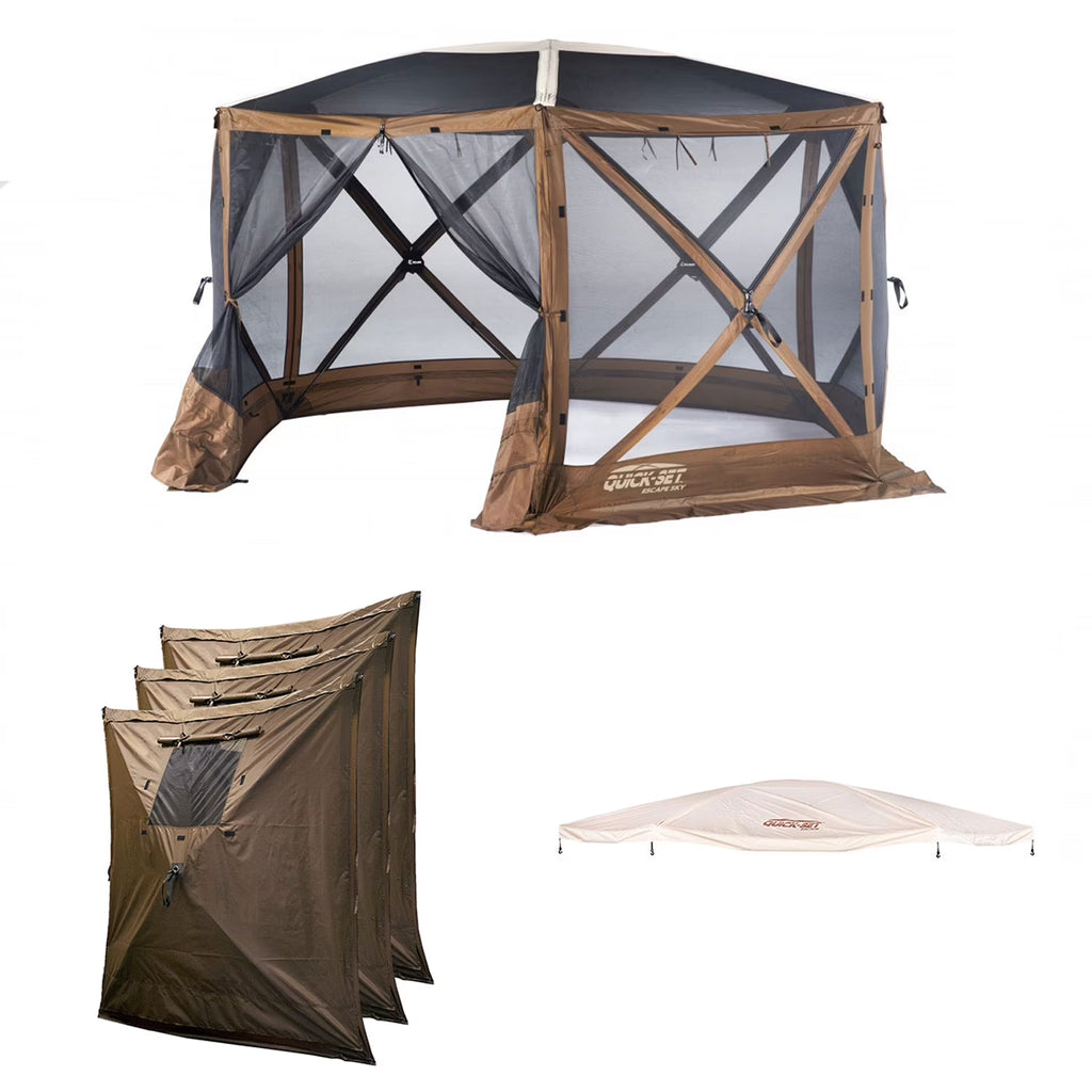 Portable Gazebo with Wind and Sun Panels, Rain Fly Q650082