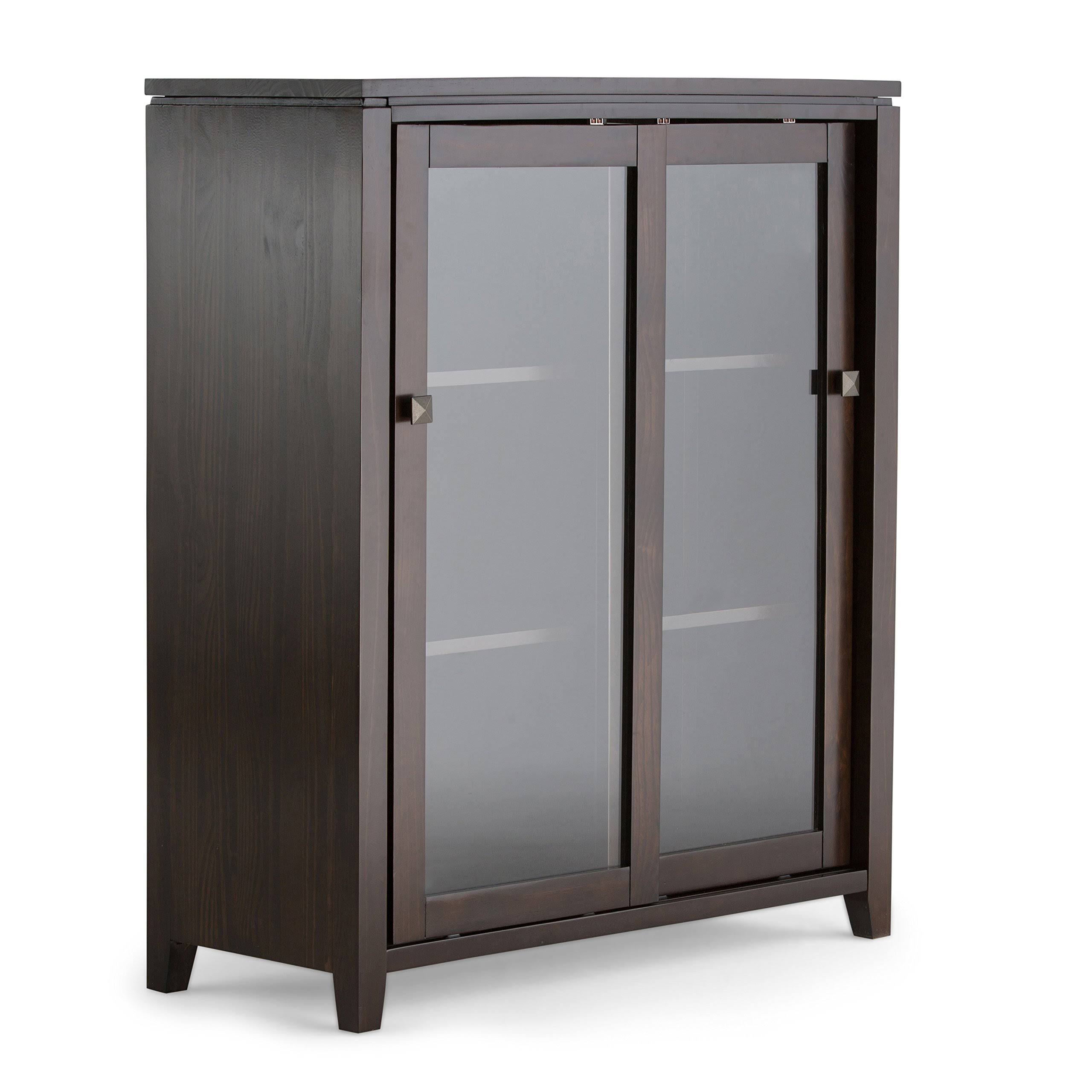 Mahogany Brown Solid Wood Storage Cabinet W7265