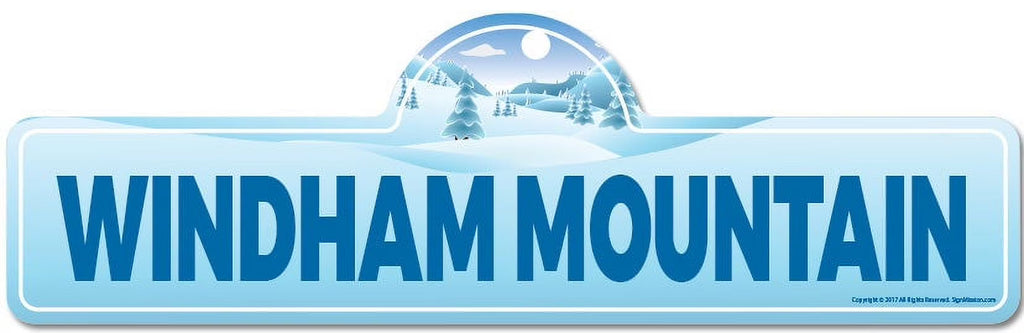 Windham Mountain Street Sign Indoor Outdoor Ski Décor V2764