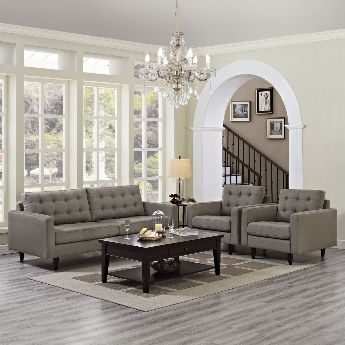 Granite Sofa and Armchairs Set of 3 Y5902