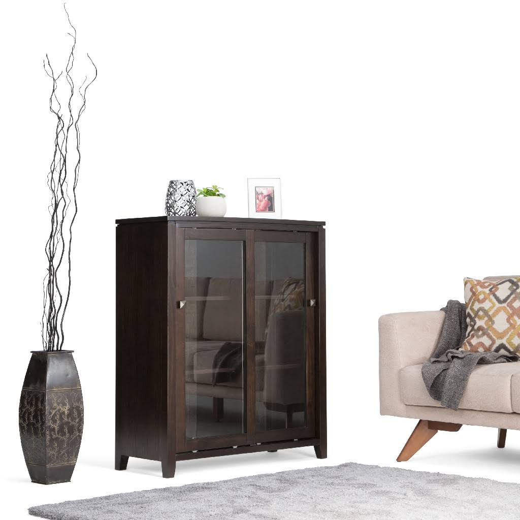 Mahogany Brown Solid Wood Storage Cabinet W7265