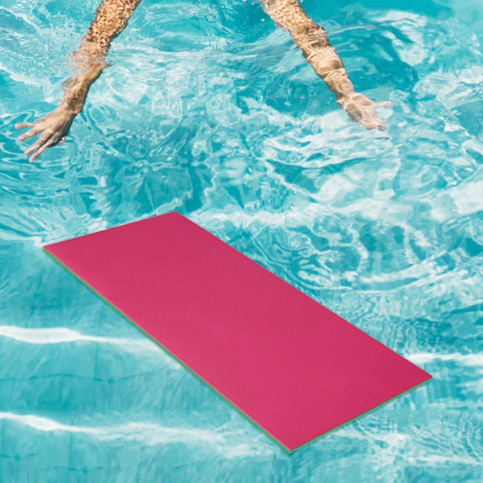 Green and Pink Floating Pad for Pool B90987