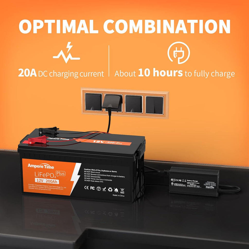 12V 200Ah LiFePO4 Battery with 20A Lithium Battery Charger R637731