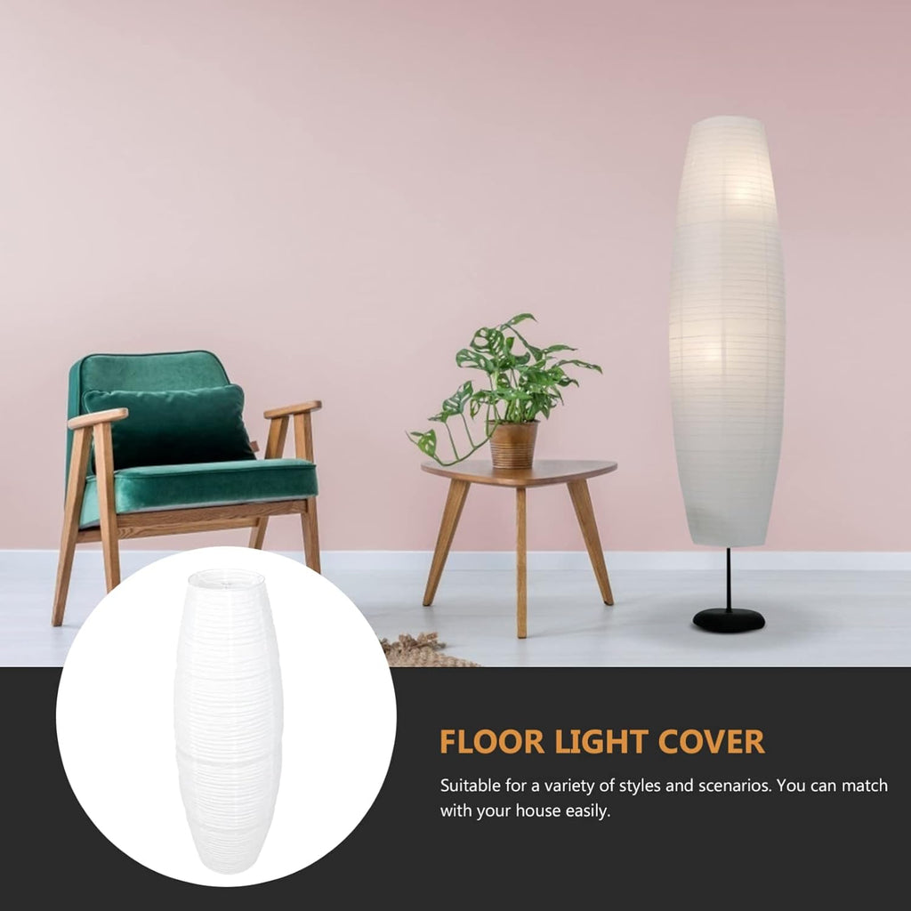 Paper Floor Lamp Shade with Bulb Cage Guard A3575