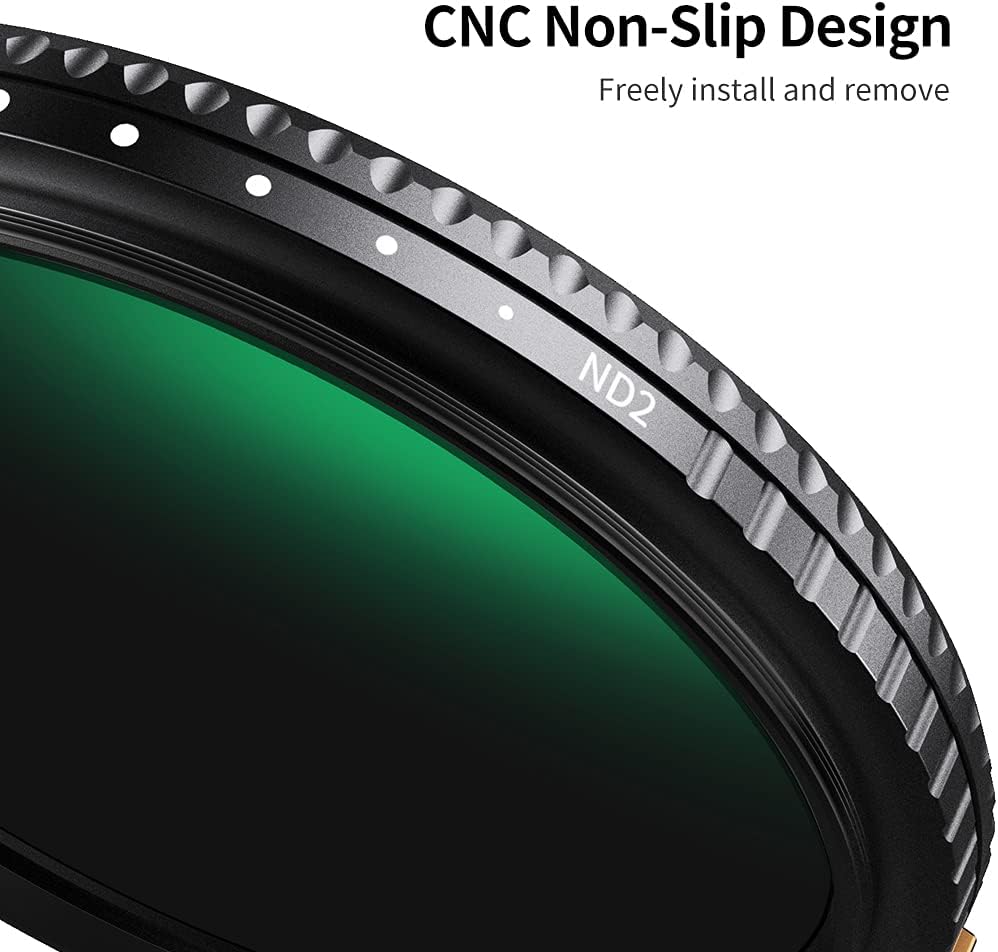 52mm Variable ND Filter ND2-ND400 with Multi-Layer Coatings AGC Glass Neutral Density Filter Pack of 2 M586