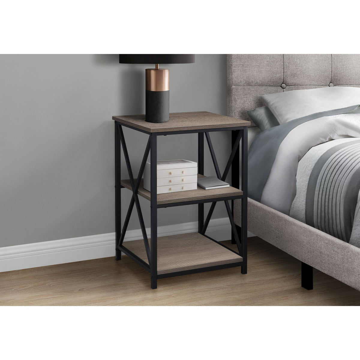 Dark Taupe Contemporary Accent Table H36172