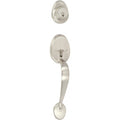 Satin Nickel Single Cylinder Keyed Entry Handleset with Interior Knob or Lever S280