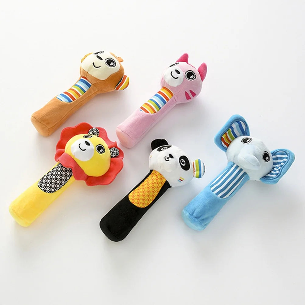 Panda Cartoon Animal Plush Wrist Rattles Hand Bells for Babies Y169383