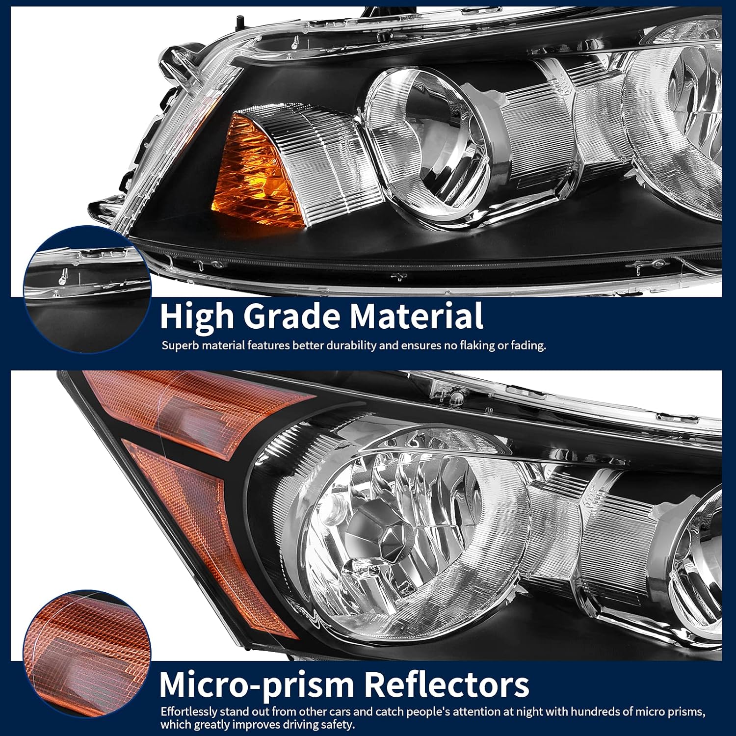 Headlight Assembly for 2008-2012 Accord 4-Door Sedan O587759