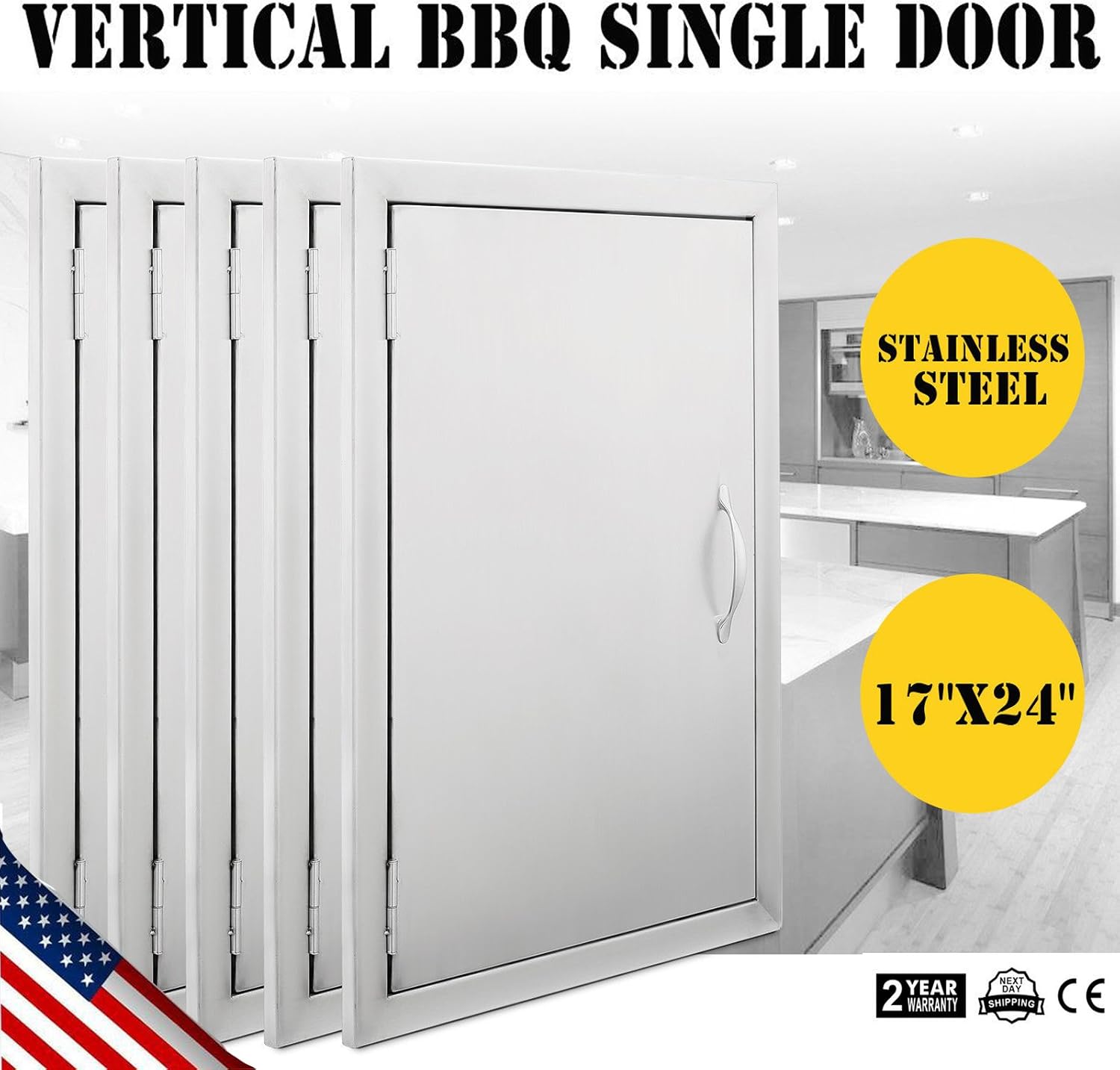 17 W x 24 H 304 Stainless Steel BBQ Access Door R719382