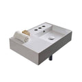 Ceramic Wall Mounted Bathroom Sink with Overflow D5864