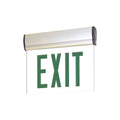 AC Adjustable LED Edge-lit Clear Panel Exit Sign Green White C8316