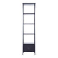 Espresso Wood Multi-Storage Bookcase S24525