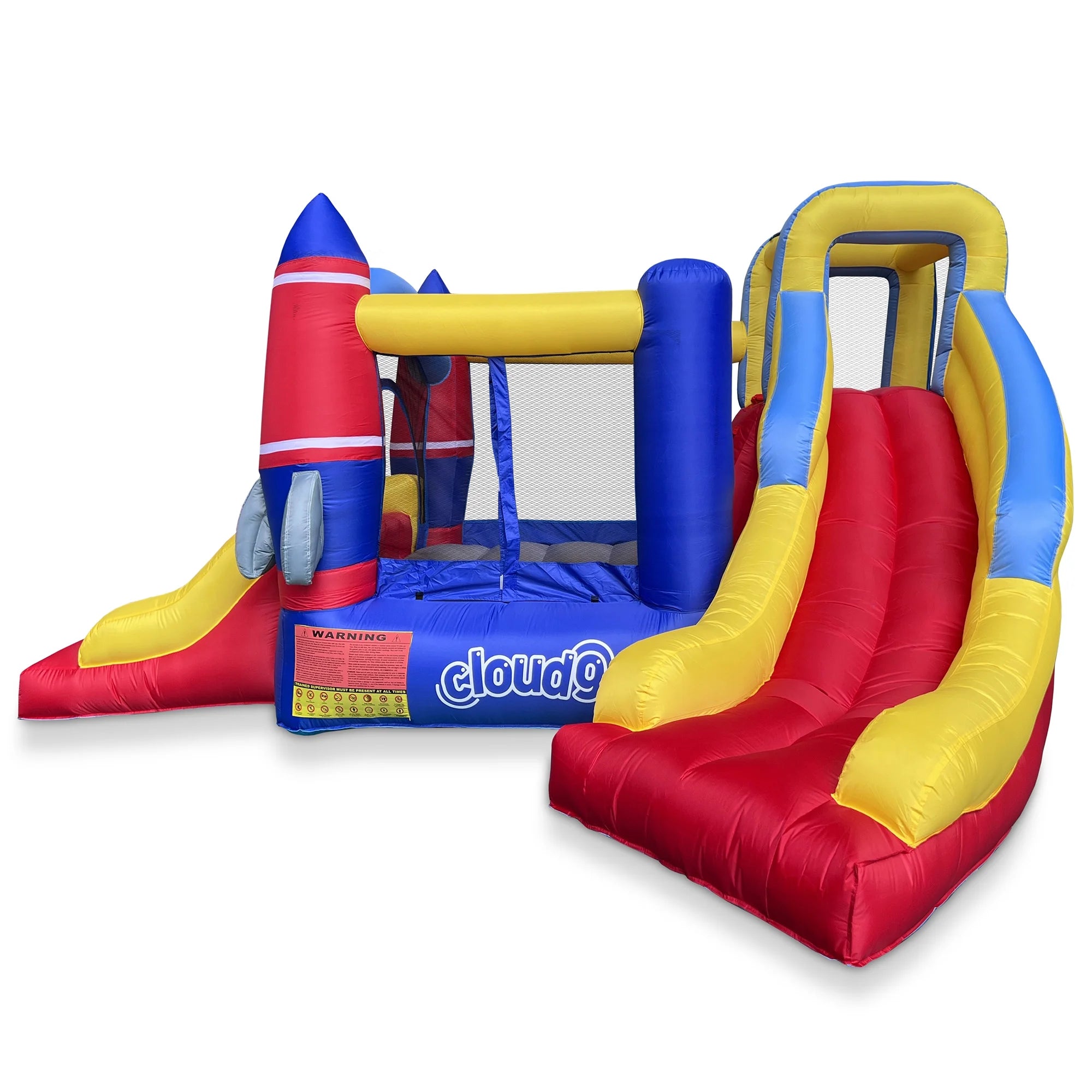 Inflatable Bouncer with Blower & Two Slides B74584