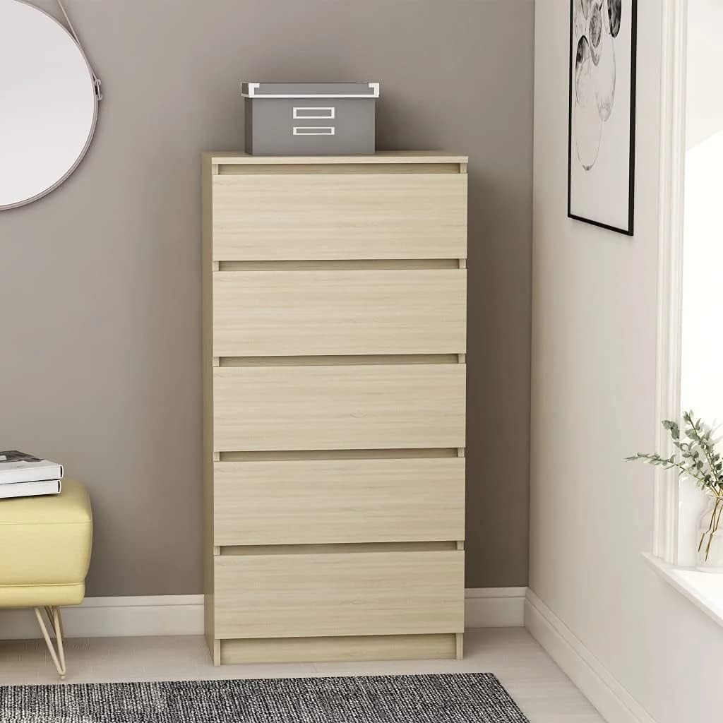 White 23.6 Chipboard Drawer Sideboard F5514