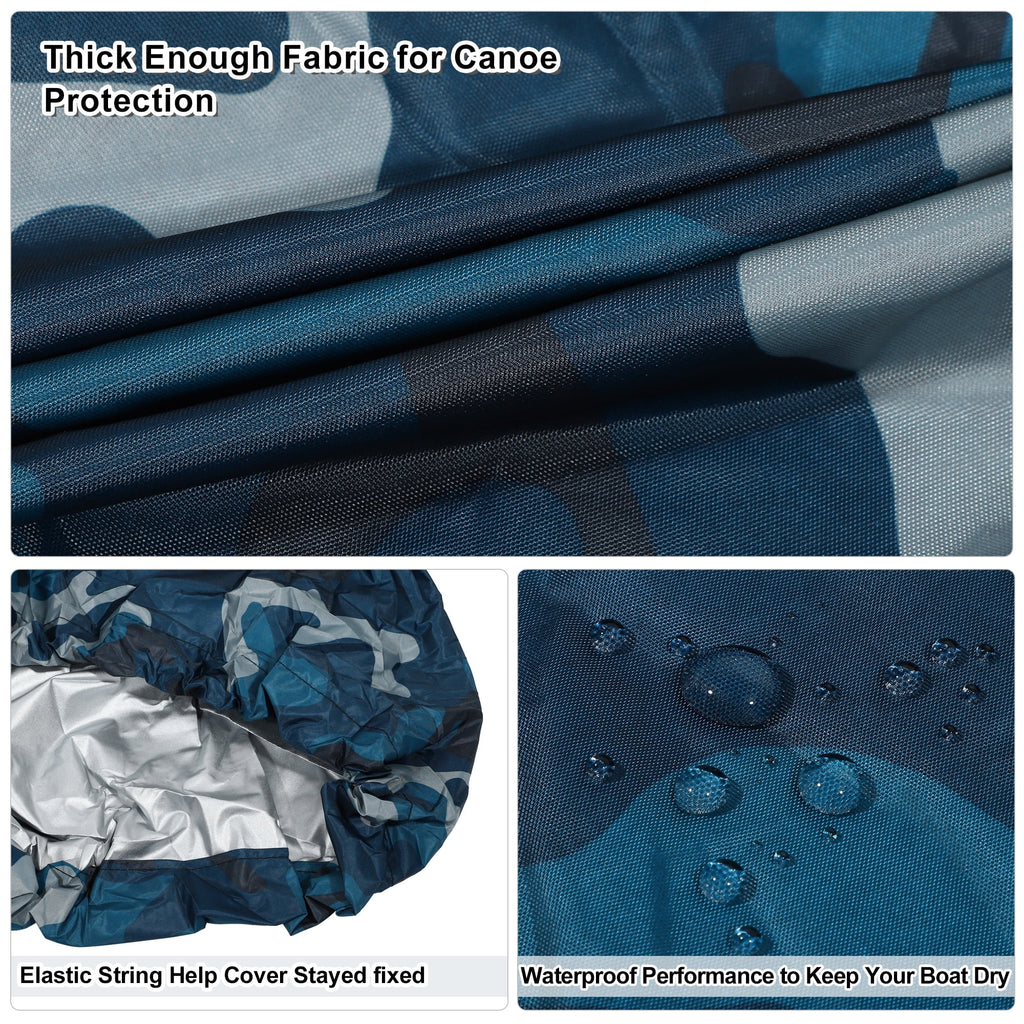 Blue Camouflage Waterproof Kayak Cover 16.8ft-18.2ft I87108