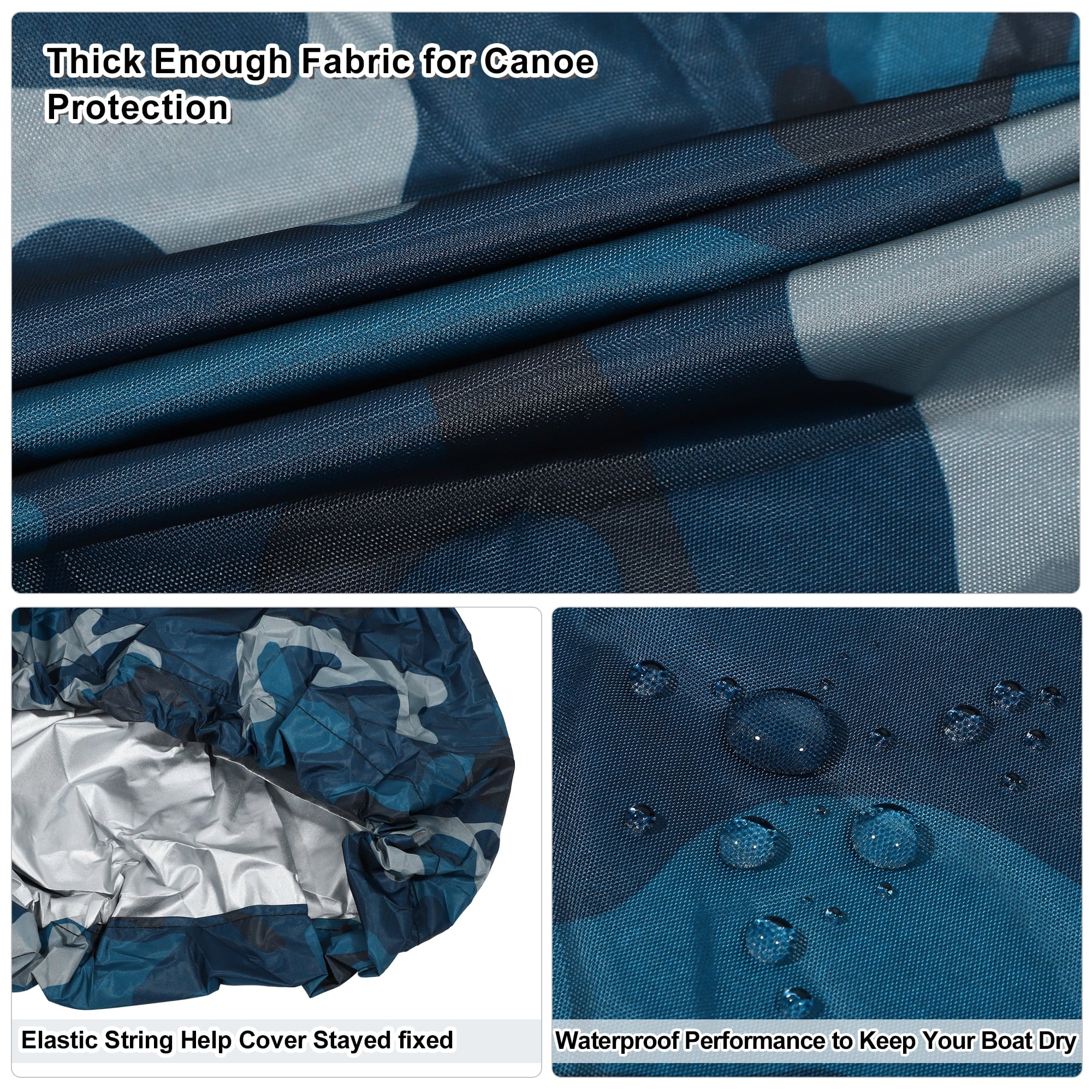 Blue Camouflage Waterproof Kayak Cover 16.8ft-18.2ft I87108