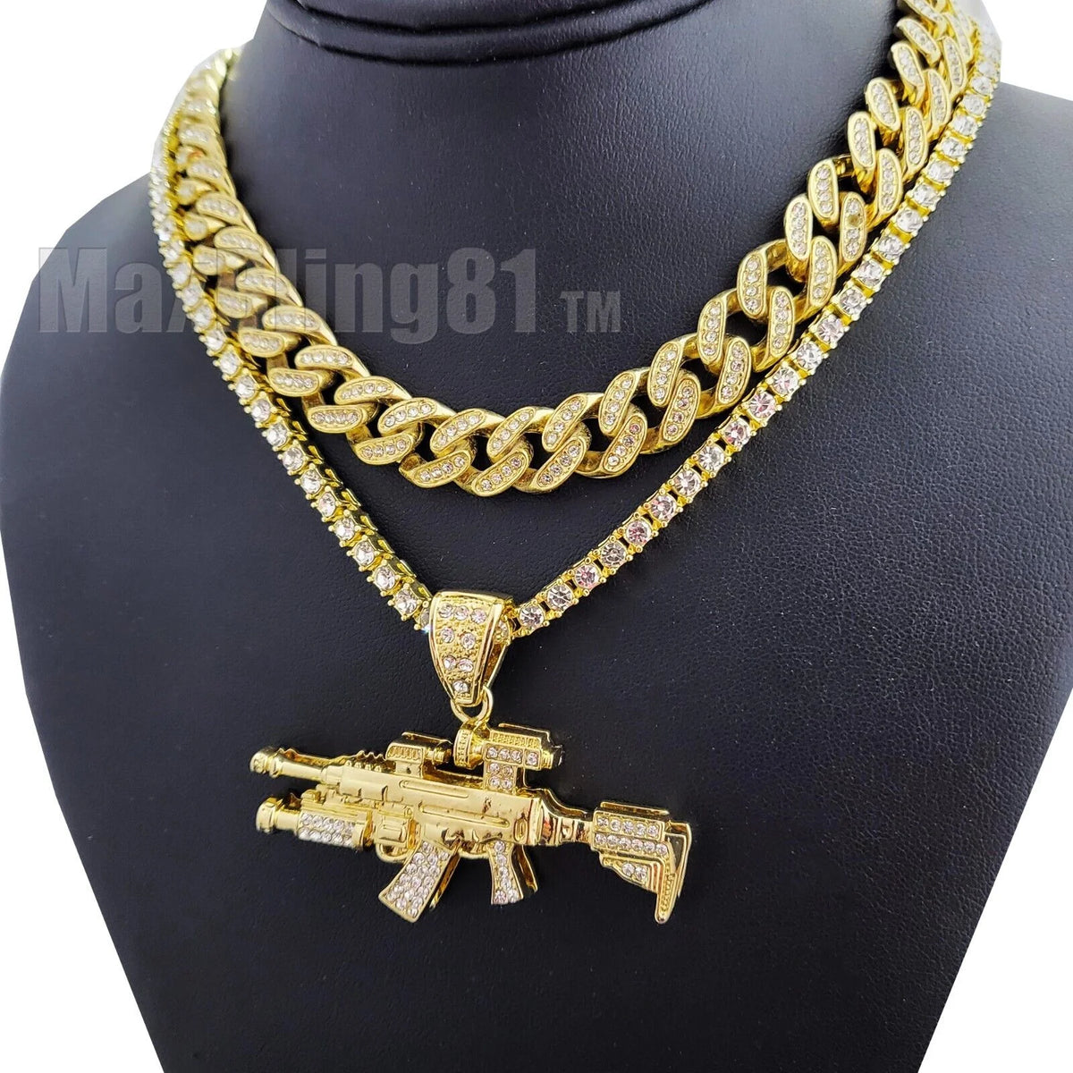 Iced Cubic Zirconia Cuban Chain O326694