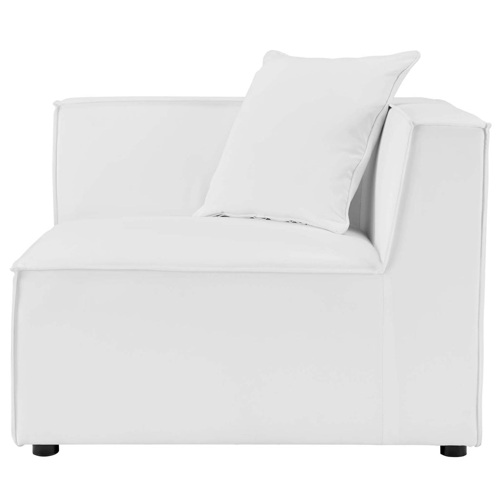 7-Piece White Upholstered Sectional Sofa G959