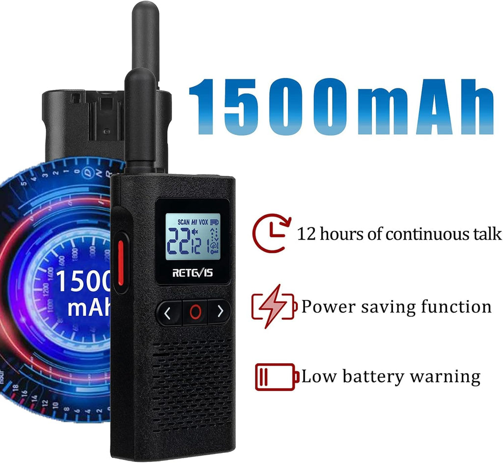 4 Pack Rechargeable Two Way Radio with Screen E32024