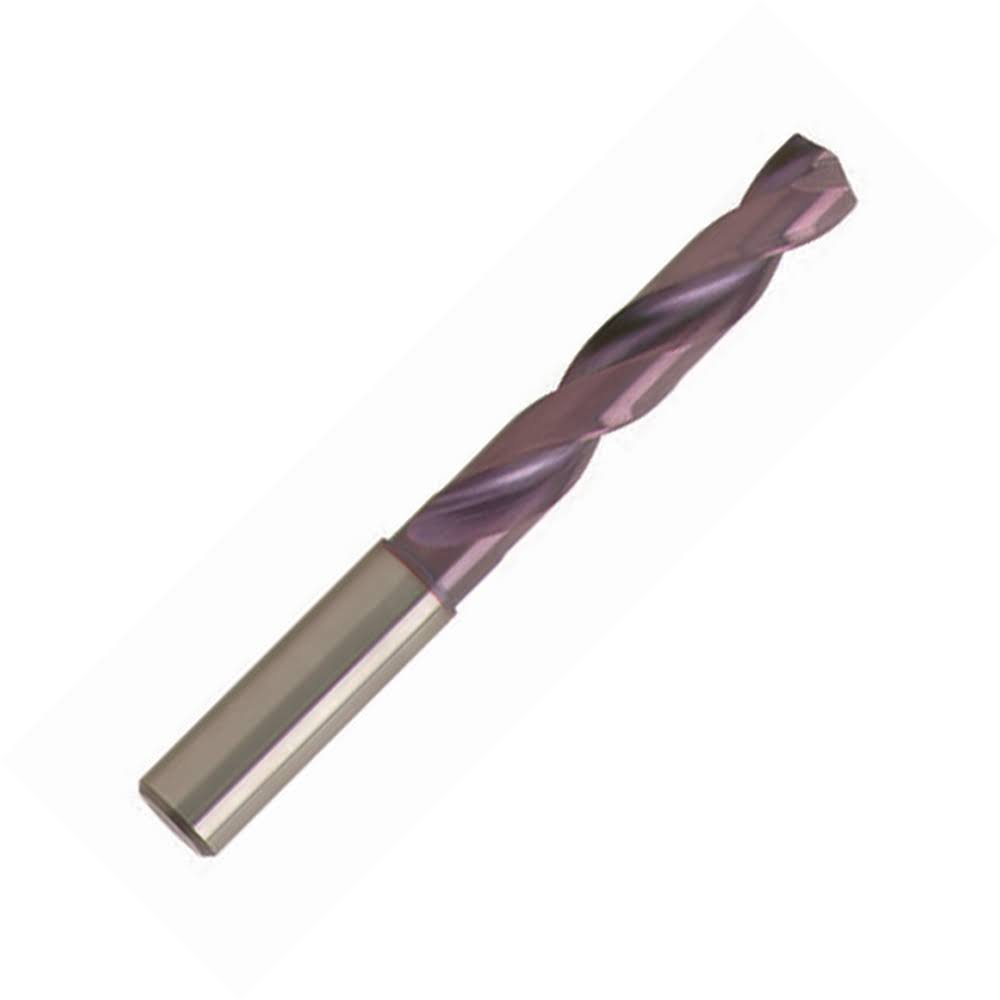 16mm Carbide 140° Point Coated Drill, Reinforced Straight Shank, 83mm LOC J3042
