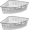 Black Metal 4-Piece Wire Storage Organizer Basket B940798