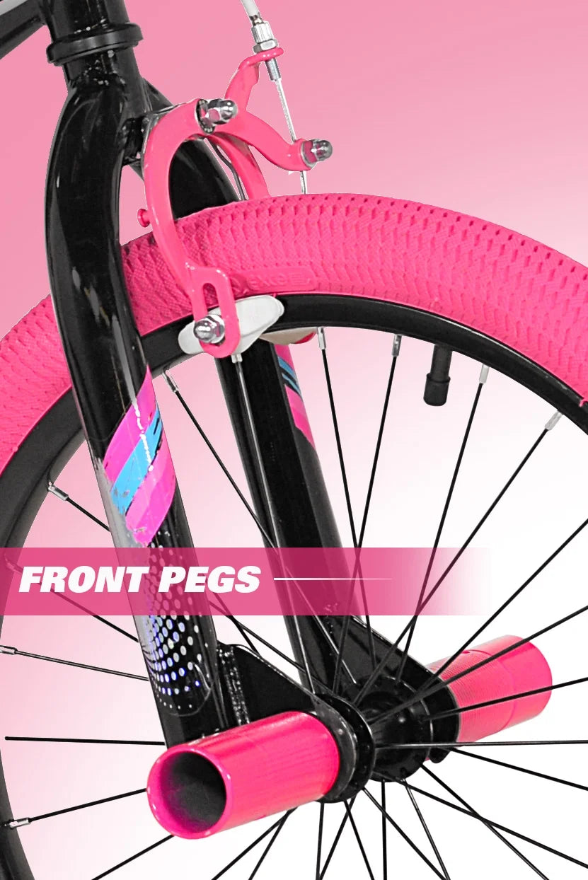 18 inch Girl's Sparkles Bicycle, Black and Pink U703