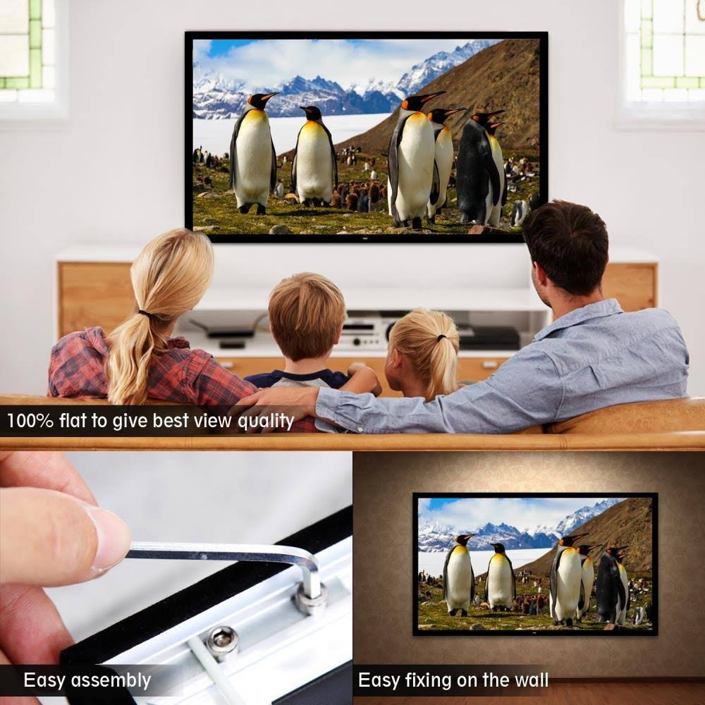 110x22 Fixed Wall-Mount Projector Screen M457787