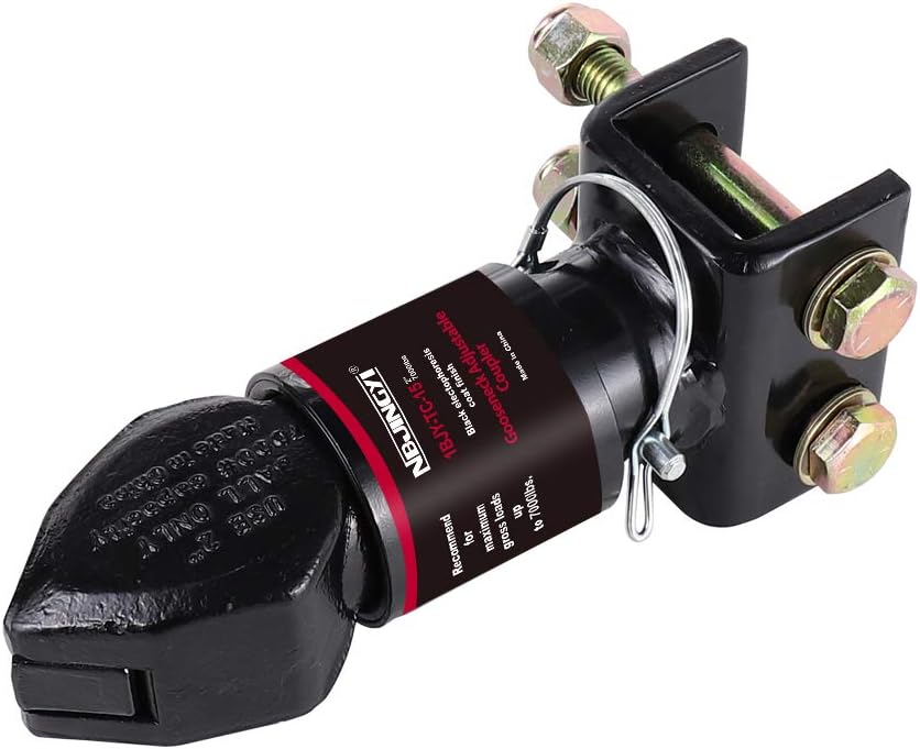 Adjustable Channel-Mount Trailer Coupler, 2-5/16 in, 12500LBS, Black, Pack of 2 K746
