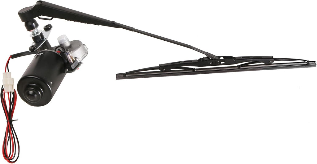 12V Universal Electric Windshield Wiper Motor Kit with 15.7" Blade Pack of 2 T8364