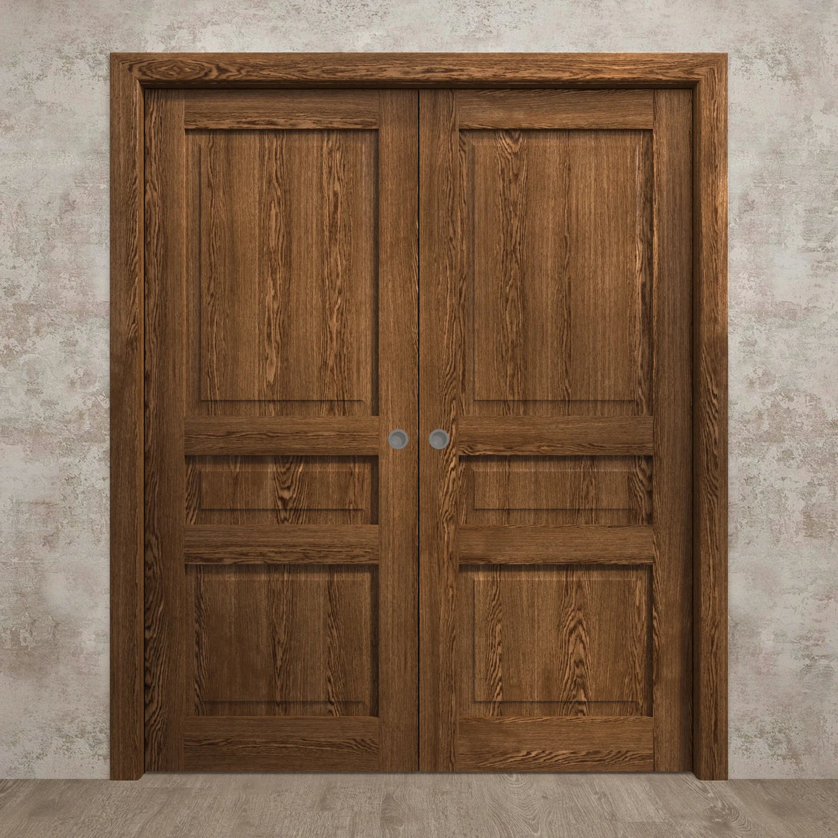 Sliding French Double Pocket Doors 36 x 80 inches Solid Wood Interior Doors L2483