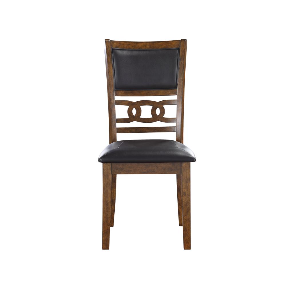Solid Wood Drop Leaf Dining Table with 2 Chairs in Brown V26817