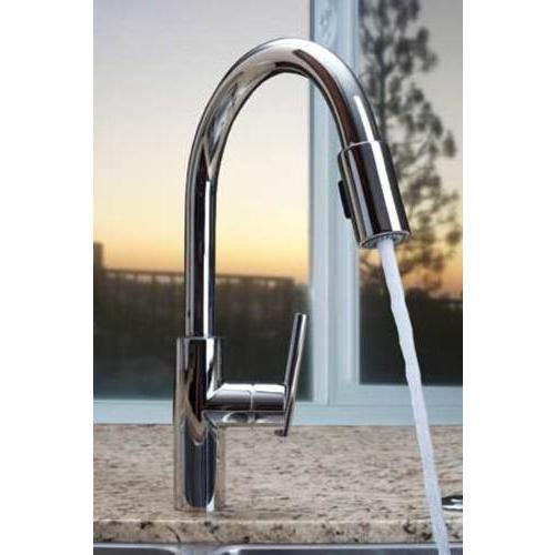 Polished Nickel Pull-Down Kitchen Faucet M17262